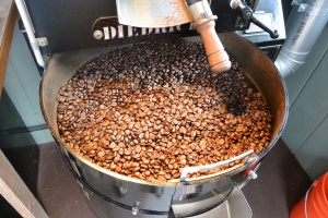 It doesn't take long to get the beans to the proper temperature.  There is a very narrow range between not roasted enough, and over done.