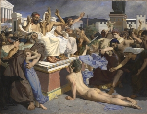 Pheidippides giving word of Victory, by Luc-Olivier Merson